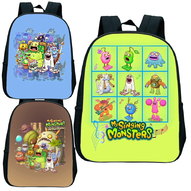 Рюкзак My Singing Monsters Для малышей, Школьный рюкзак для детского сада, Водонепроницаемый Детский рюкзак для мальчиков с мультфильмами