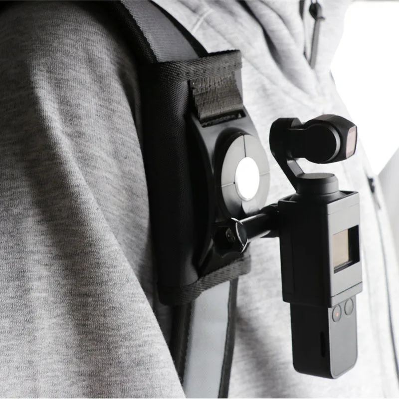 Рюкзак для камеры 2в1 с фиксированным ремешком и адаптерным зажимом-кронштейном для аксессуаров DJI Osmo Pocket 2/Pocket 1