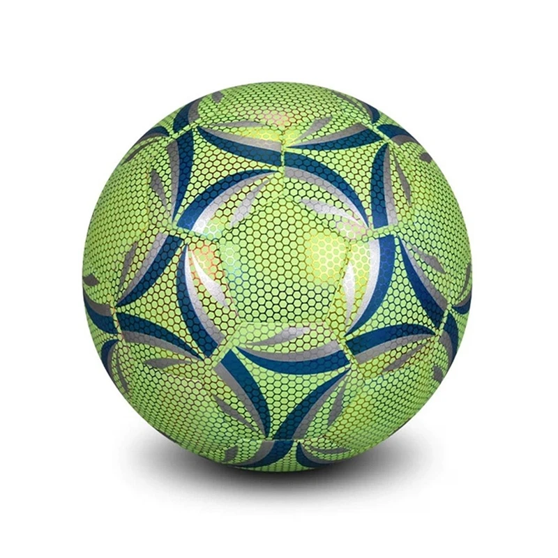 Светящийся футбольный мяч размером 4, ослепительно светящийся в темноте тренировочный и игровой мяч, долговременная яркость