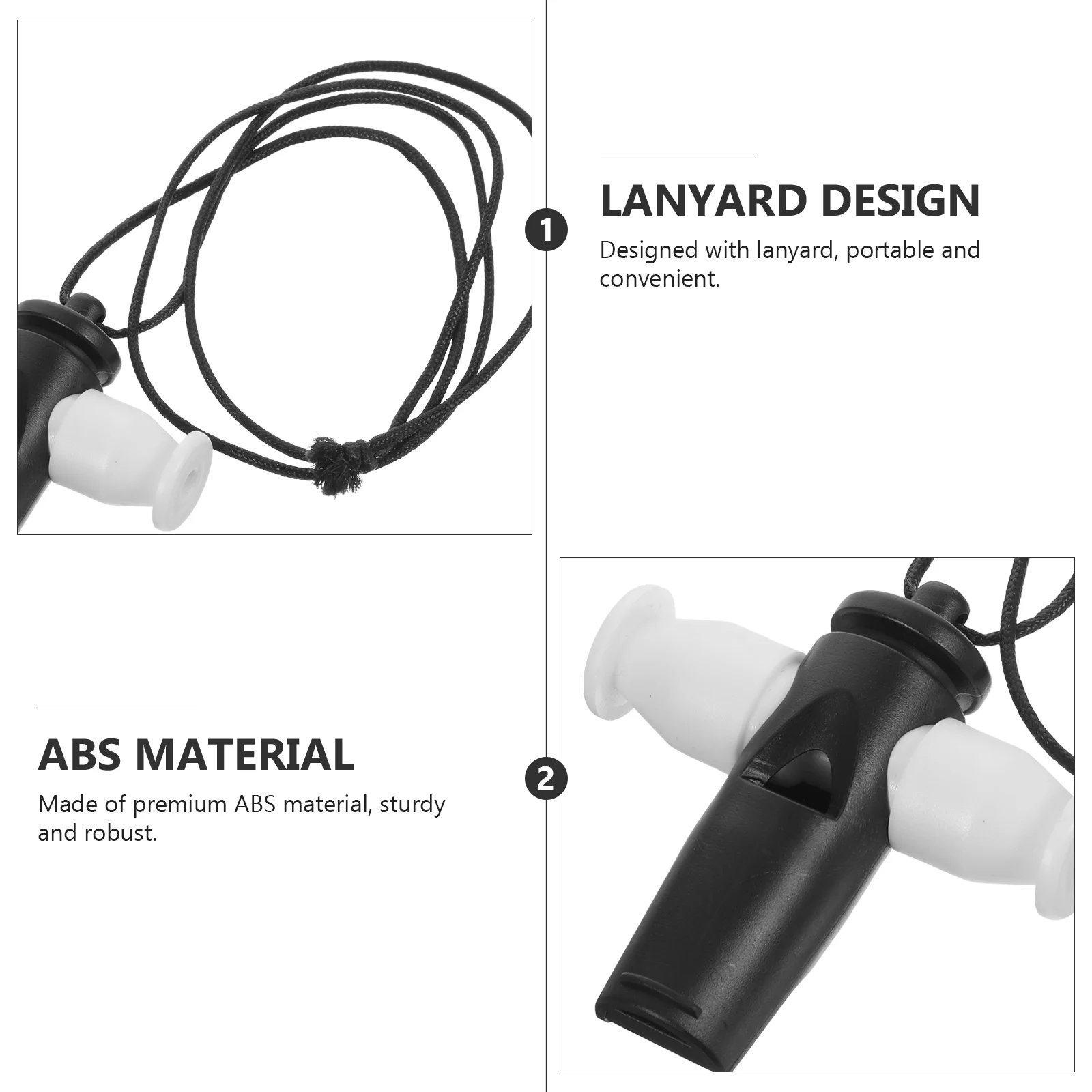 Свисток Samba, ABS-свисток, оборудование для обучения методу Orff для взрослых и детей (черный) Изображение 5 