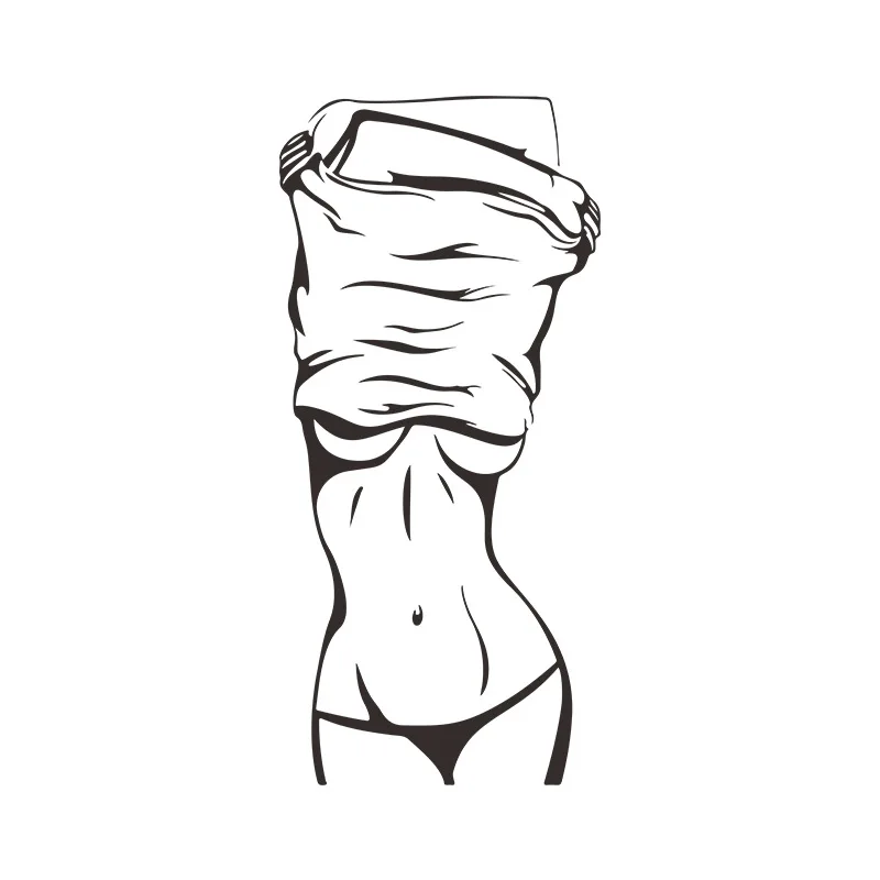 Сексуальная фигура Соблазнительной девушки Умелого изготовления, черные /серебристые виниловые наклейки, покрывающие тело, приятный дизайн C20-0302