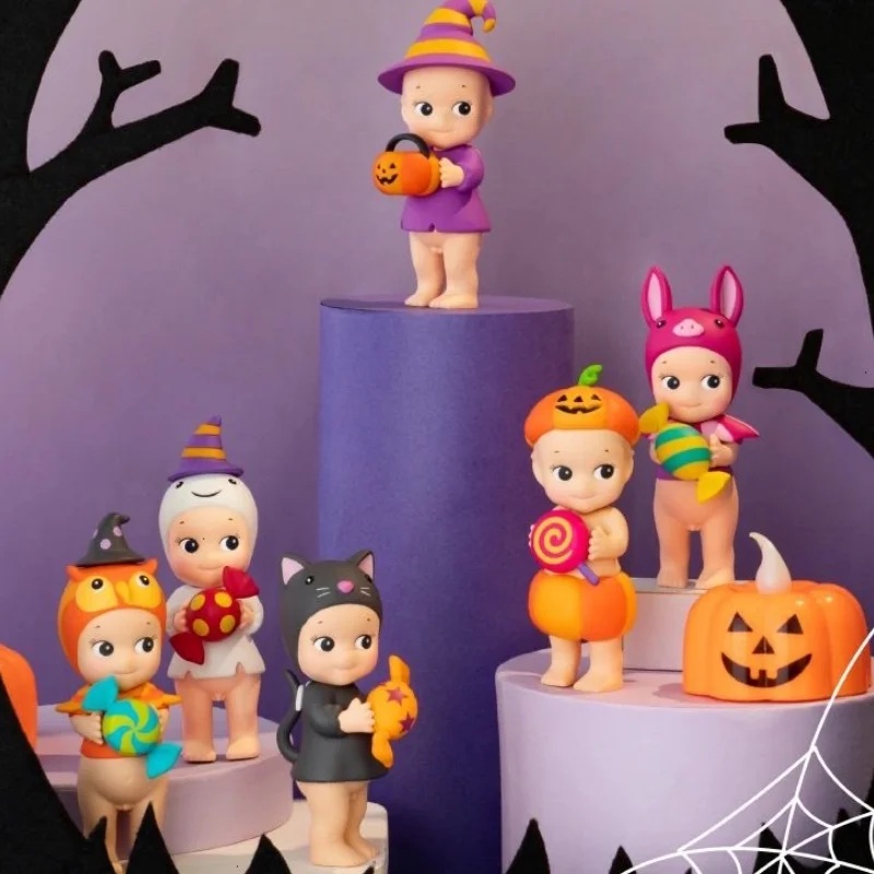 Серия Sonny Angel Halloween Surprise Blind Box, мини-фигурка куклы, коллекция Guess Mystery Box, украшение для рабочего стола, праздничные подарки