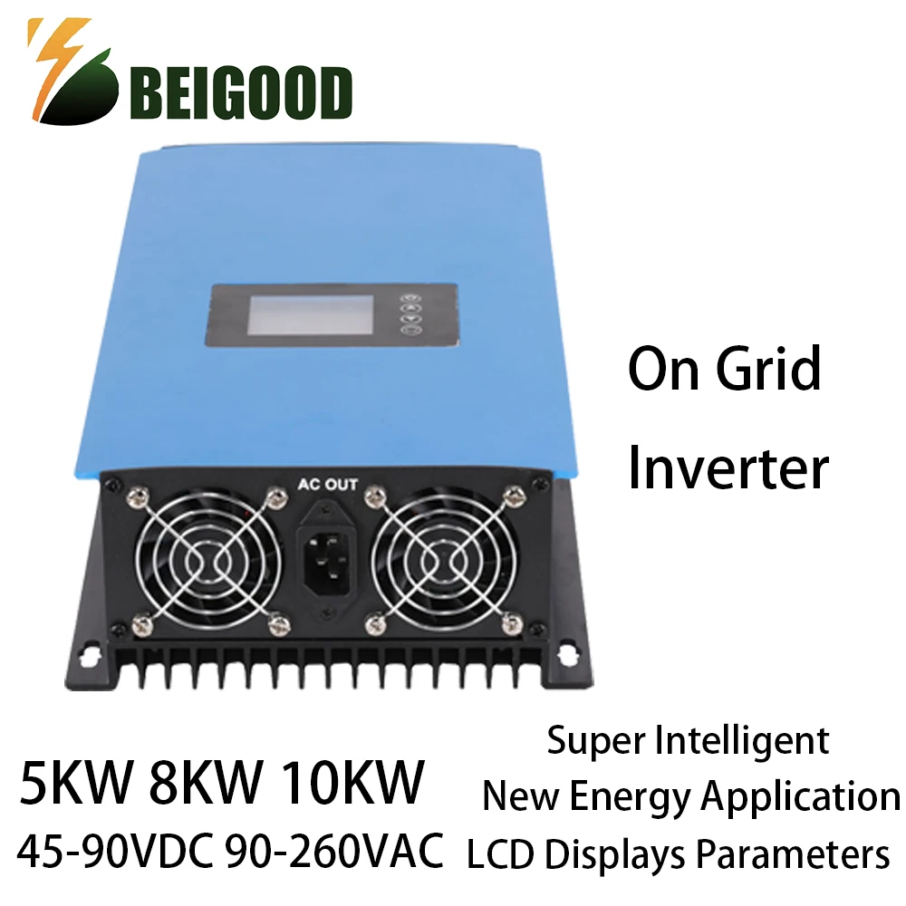 Сетевой инвертор 5000 Вт 12 В 24 В Регулируемый разряд батареи MPPT Чистая Синусоидальная Солнечная панель На сетке Инвертор 24 В 48 В
