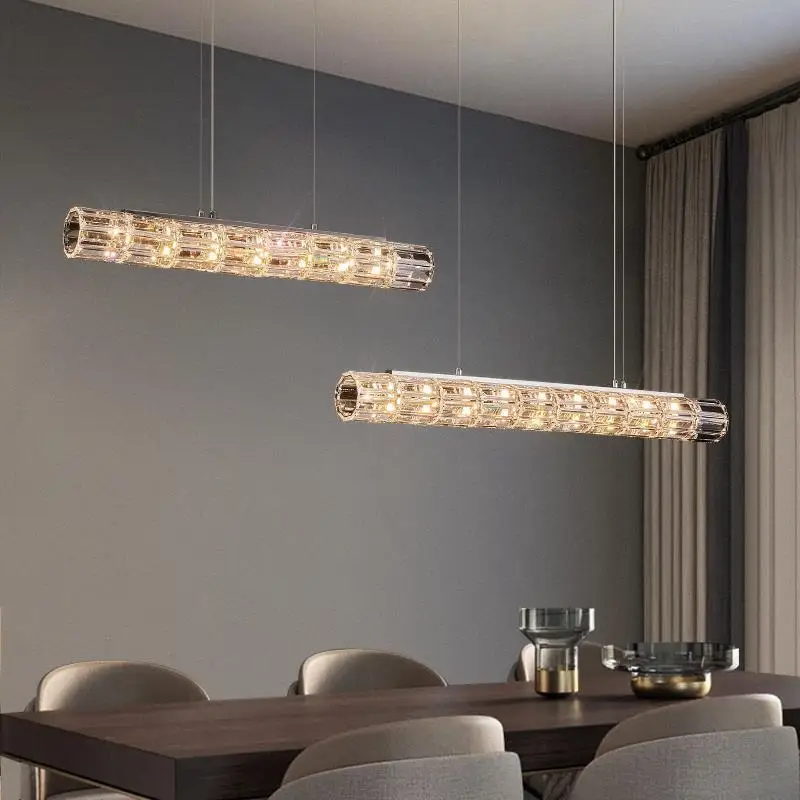 Современный подвесной светильник для ресторана, простая хрустальная люстра для столовой, высококачественная атмосферная барная настольная лампа, светодиодная бытовая лампа