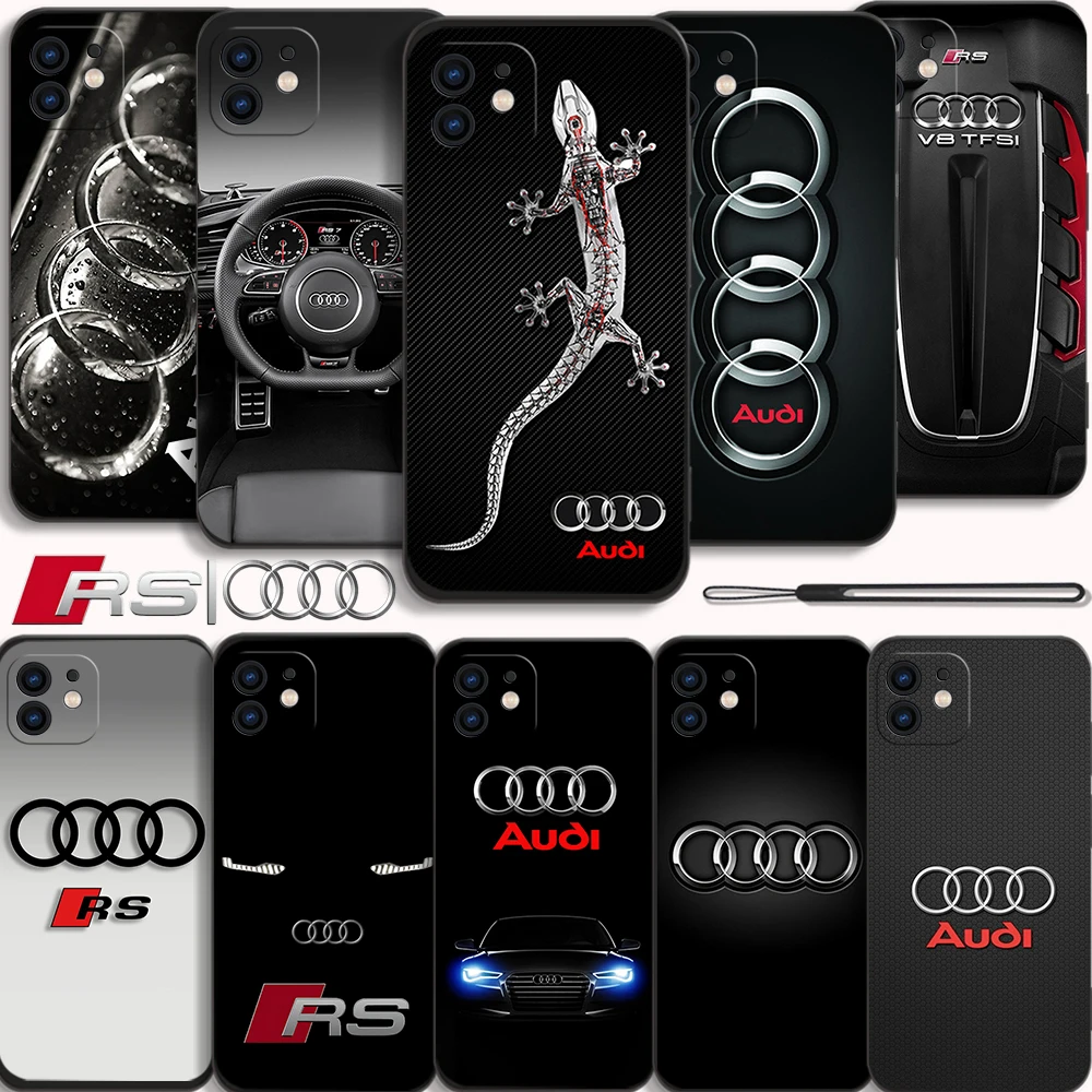 Спортивный Автомобиль RS7-Audis Чехол Для Телефона iPhone 15 14 13 12 11 Pro Max Mini X XR XS MAX SE20 8 7 6 Plus Силиконовые Чехлы с Ремешком для рук