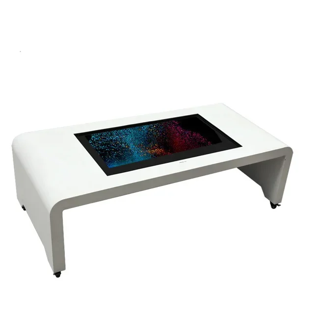 Стол, встроенный ПК с сенсорным экраном, компьютерный стол для конференций AIO, белый сенсорный монитор, цифровые вывески и дисплеи
