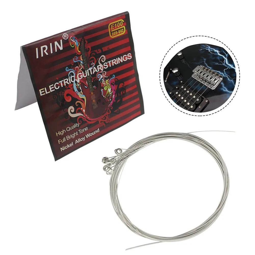 Струны для электрогитары, гитарные струны, гитарные струны IRIN E101, Детали для струн с никелевой обмоткой, 6 шт. Комплект автомобильных запчастей