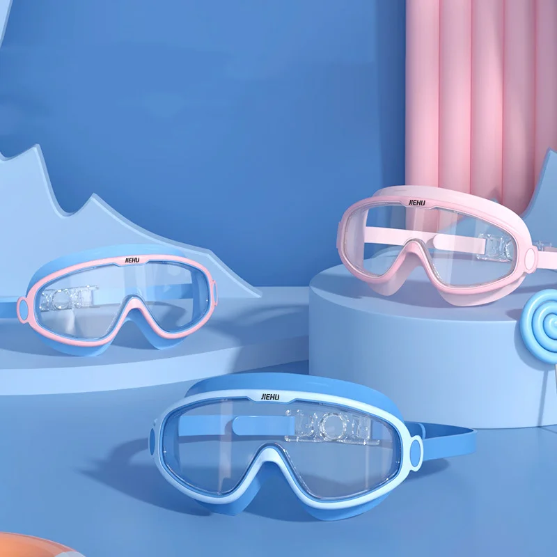 Студенческие плавательные очки, Аксессуары для плавания, Водонепроницаемые противотуманные плавательные очки с цветным покрытием высокой четкости, оборудование для плавания