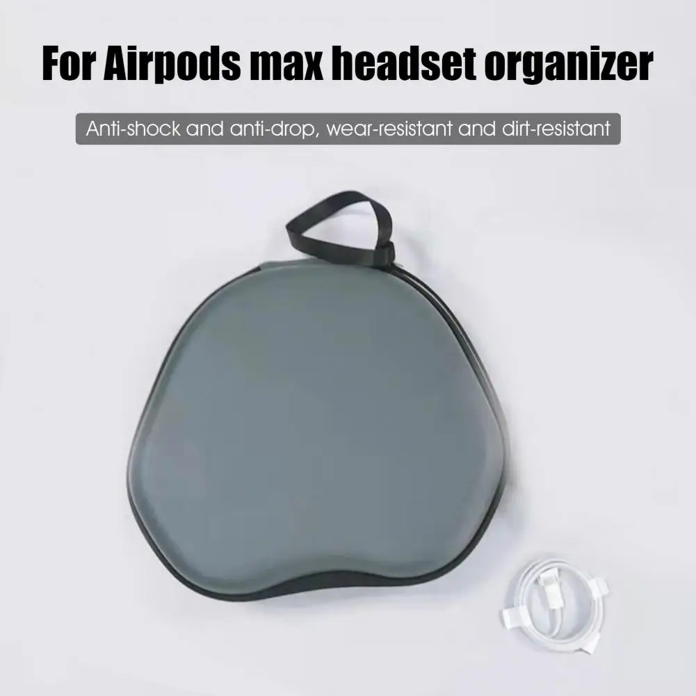 Сумка для переноски гарнитуры, износостойкая, устойчивая к падению, жесткая EVA, Bluetooth-совместимая дорожная сумка для наушников Airpods Max Изображение 4 