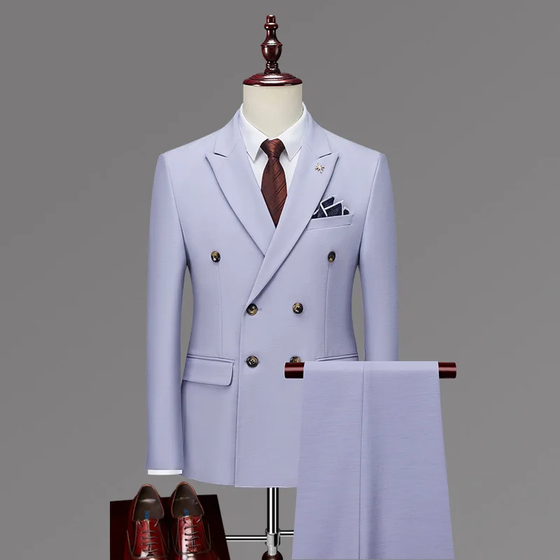 Сшитое на заказ свадебное платье жениха, блейзерные брюки, деловые классические брюки высокого класса SA08-50999 Изображение 2 