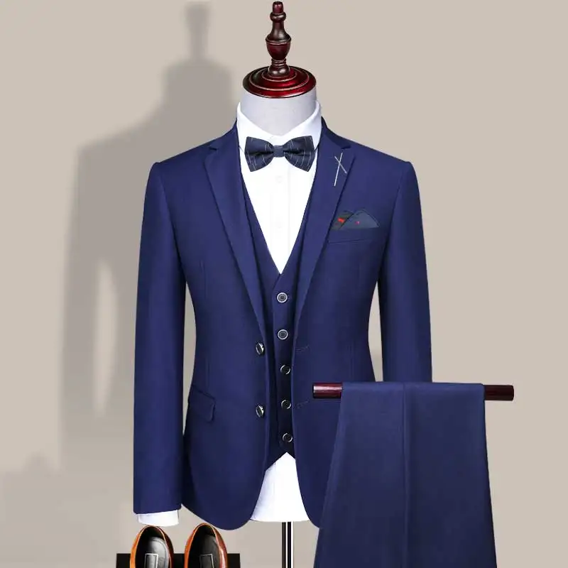 Сшитое на заказ свадебное платье жениха, блейзерные брюки, деловые классические брюки высокого класса SA08-41999 Изображение 2 