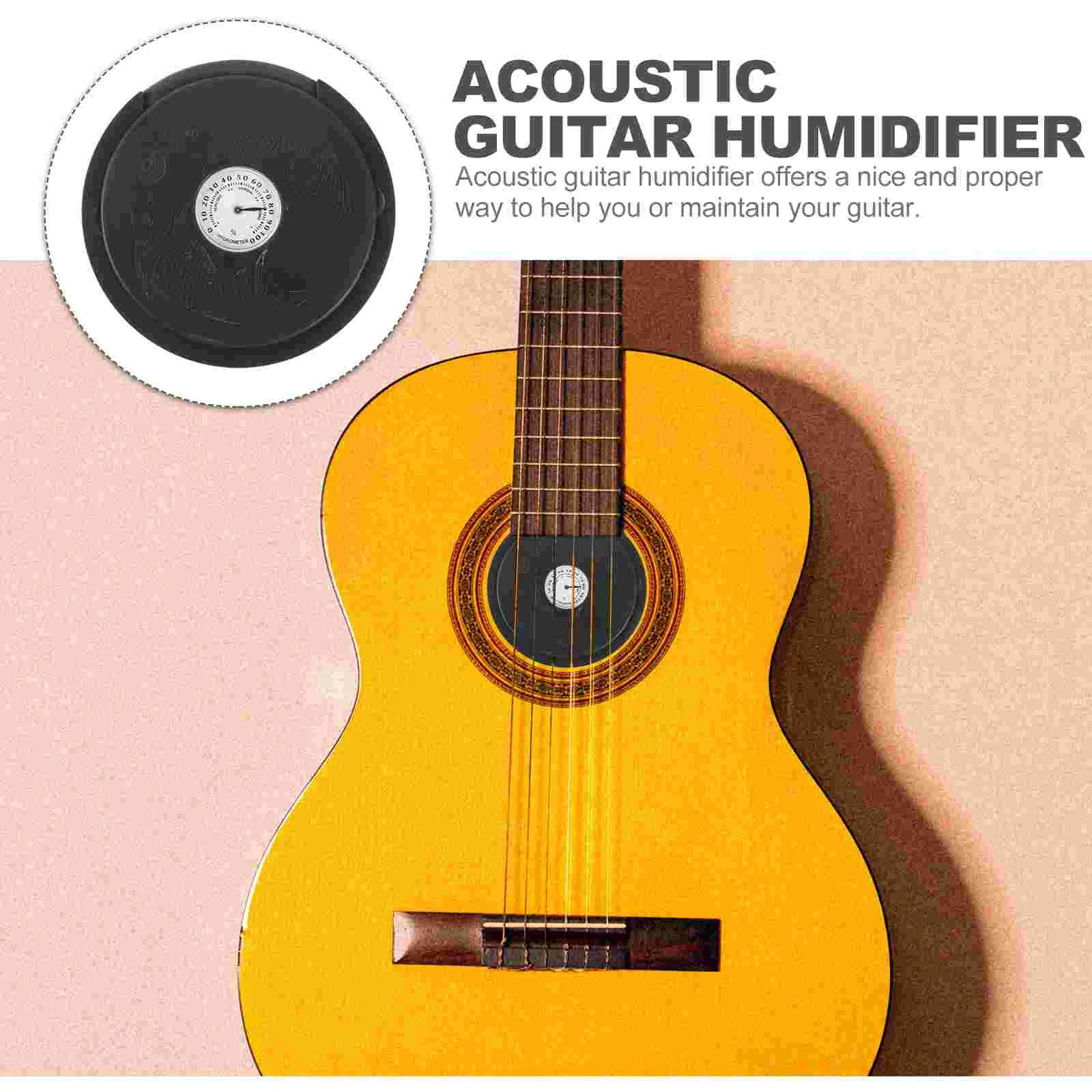 Увлажнитель воздуха для акустической гитары, аксессуары для мужчин, звуковое отверстие для фолк-гитары Изображение 3 