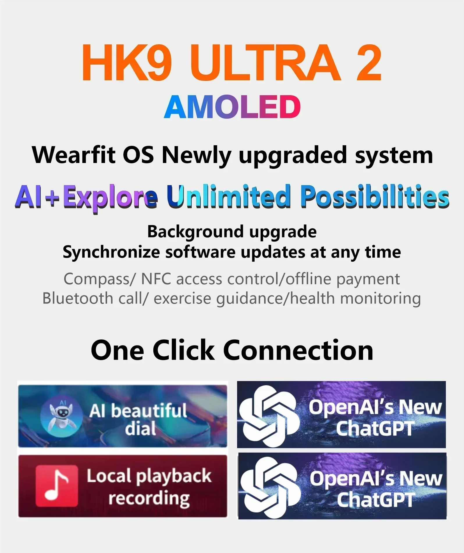 Умные Часы HK9 Pro Plus Ultra 2 с 2 ГБ Памяти AMOLED HK8 Pro Max Gen2 Обновленные Часы 9 Смарт-часов с NFC для Мужчин PK Hello Watch 3 Изображение 5 