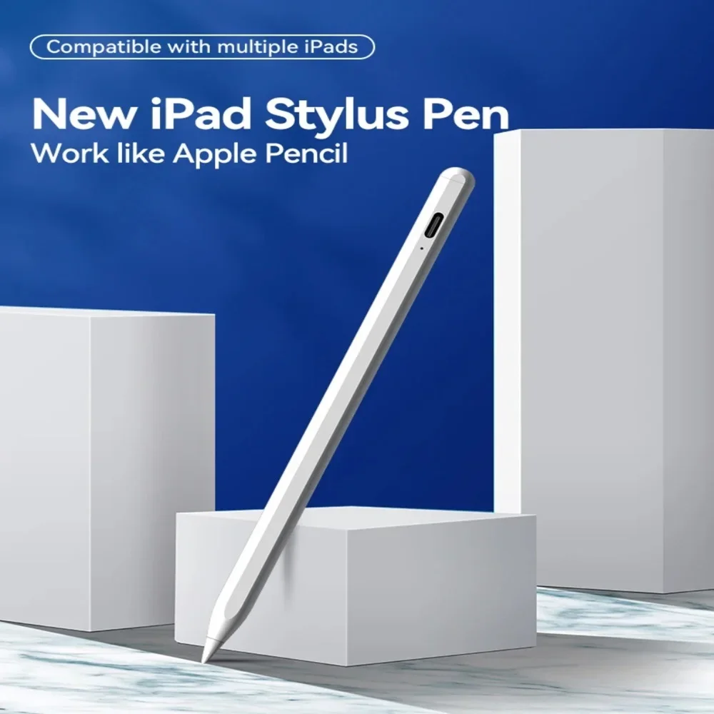 Умный беспроводной Bluetooth-стилус, сенсорный карандаш 2-го поколения с отклонением ладони, совместимый с несколькими iPad для письма и рисования Изображение 2 