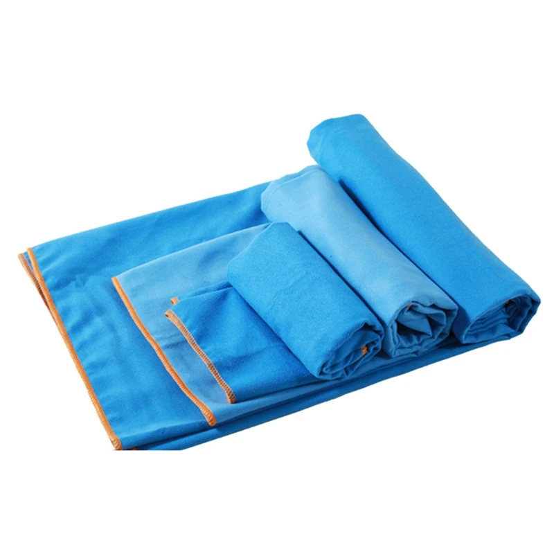 Упаковка сухого полотенца 3 размера, портативная сумка для полотенец из микрофибры, однотонное двустороннее бархатное спортивное полотенце