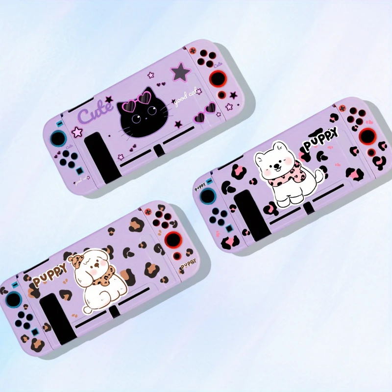 Фиолетовая защитная оболочка Nintendo Switch, игровая консоль NS, TPU, мягкий чехол 