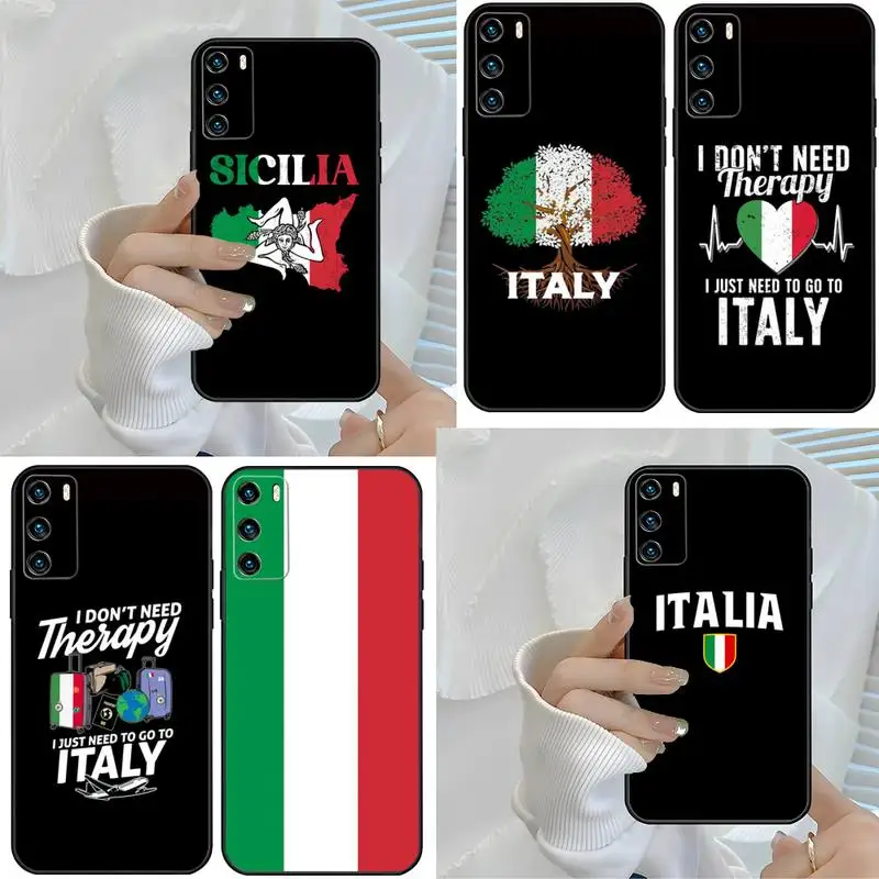 Флаг Италии Чехол Для Телефона Huawei Mate 10 20 30 40 Pro Lite Nova 7 6 5 4 3 Se 5G 4e 3e 3i 2s Funda Shell Cover Softcase