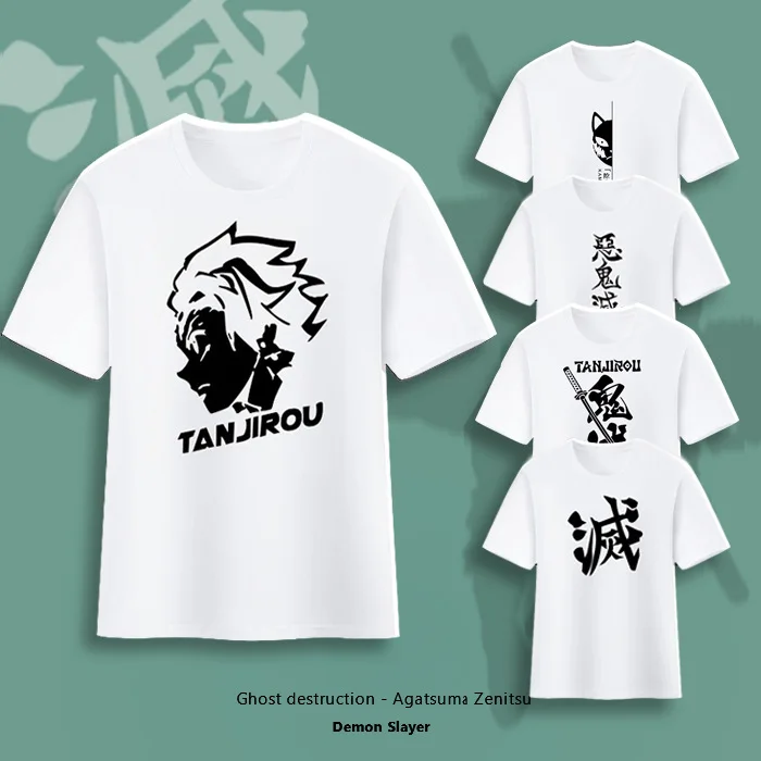 Футболка Demon Slayer, аниме, окружающее пары мужчин и женщин, студентов, модальная футболка Kamado Tanjirou с короткими рукавами