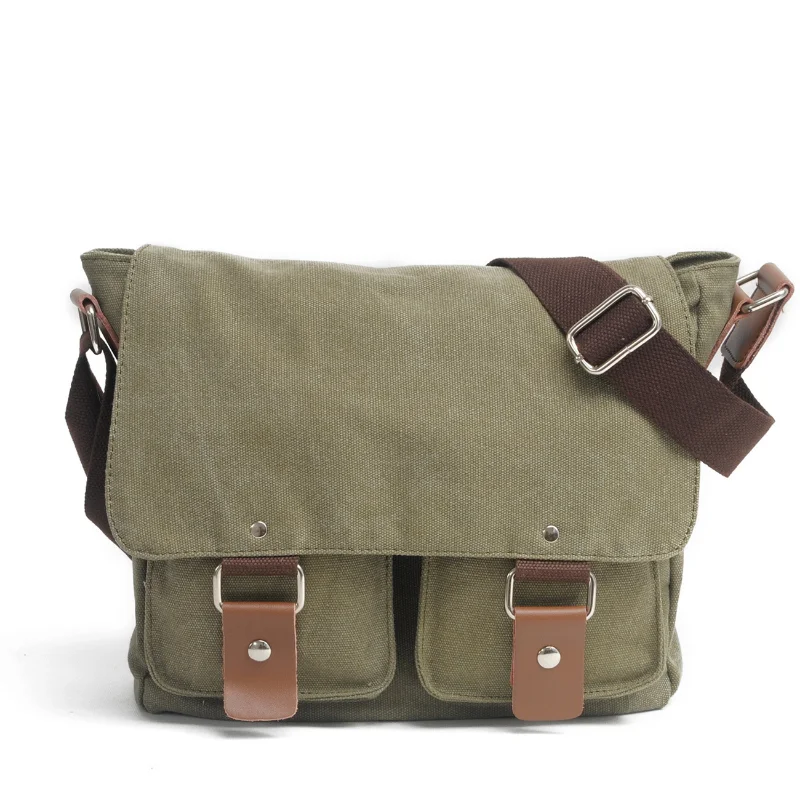 Холщовая сумка в стиле ретро для отдыха, мужская сумка через плечо, мужская сумка через плечо Изображение 5 