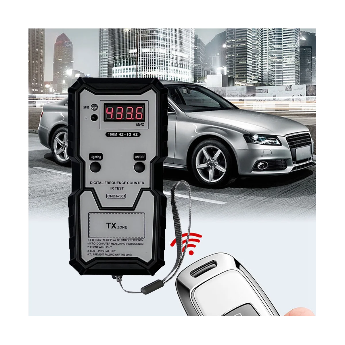 Цифровой электронный измерительный прибор Высокоточный автомобильный пульт дистанционного управления Частотный тестер для легкового автомобиля Изображение 1 