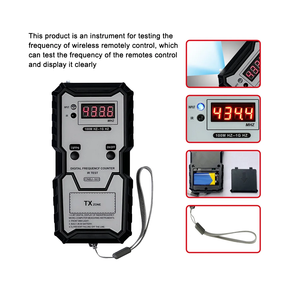 Цифровой электронный измерительный прибор Высокоточный автомобильный пульт дистанционного управления Частотный тестер для легкового автомобиля Изображение 3 