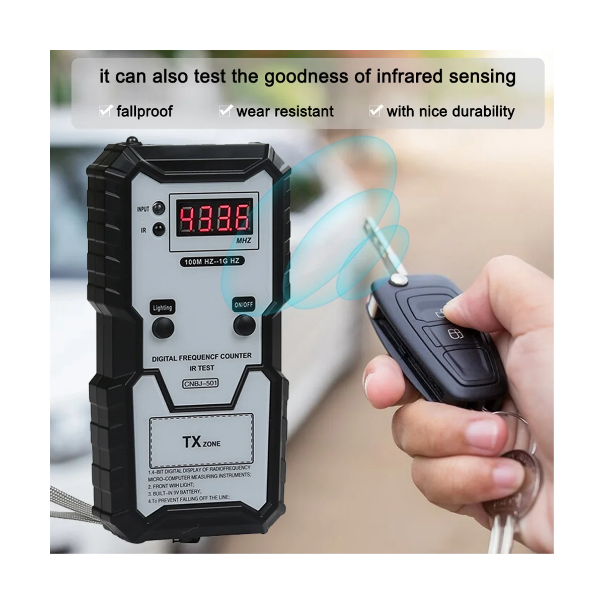 Цифровой электронный измерительный прибор Высокоточный автомобильный пульт дистанционного управления Частотный тестер для легкового автомобиля Изображение 4 