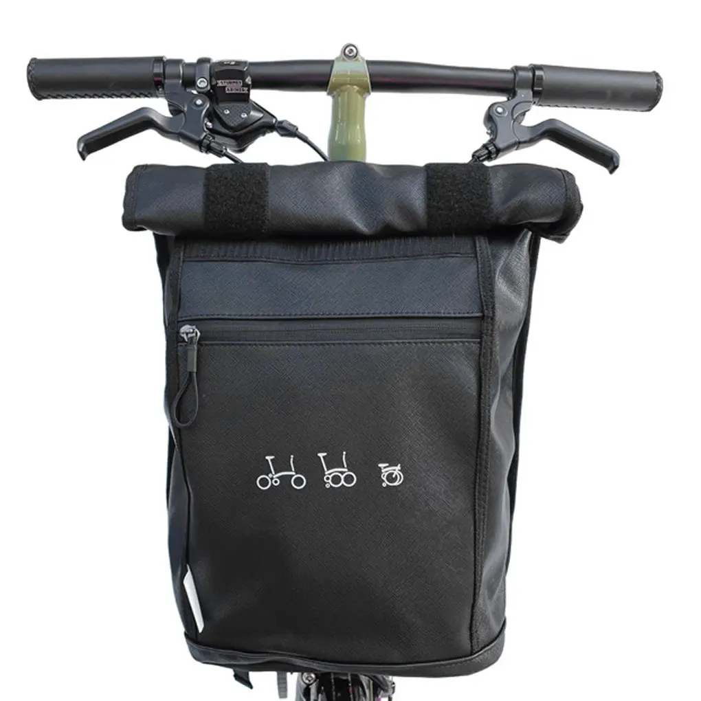 Черный передний рюкзак для велосипедов- простая установка, повседневный рюкзак большой емкости Изображение 1 