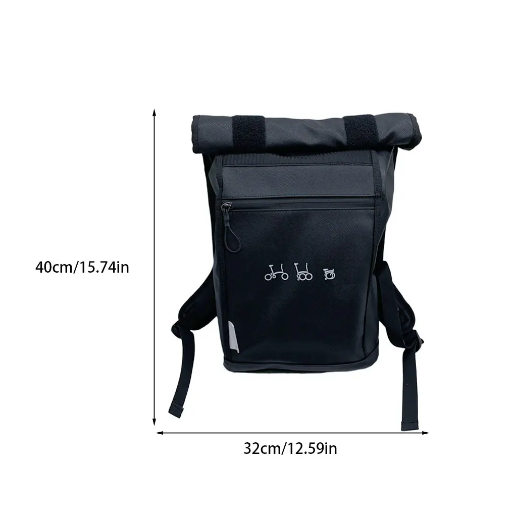 Черный передний рюкзак для велосипедов- простая установка, повседневный рюкзак большой емкости Изображение 5 