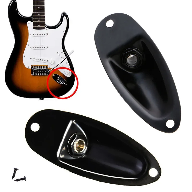Черный разъем для платы ввода-вывода Boat с винтами для гитары Fender Strat