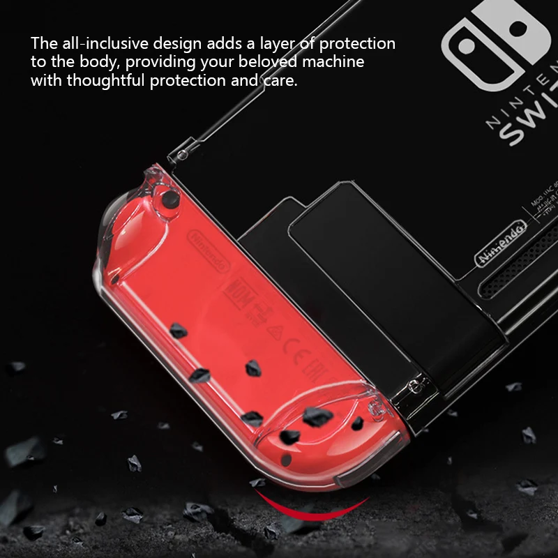 Чехол, совместимый с Nintendo Switch, съемный прозрачный защитный чехол для Nintendo Switch и контроллера Joy-Con Изображение 4 