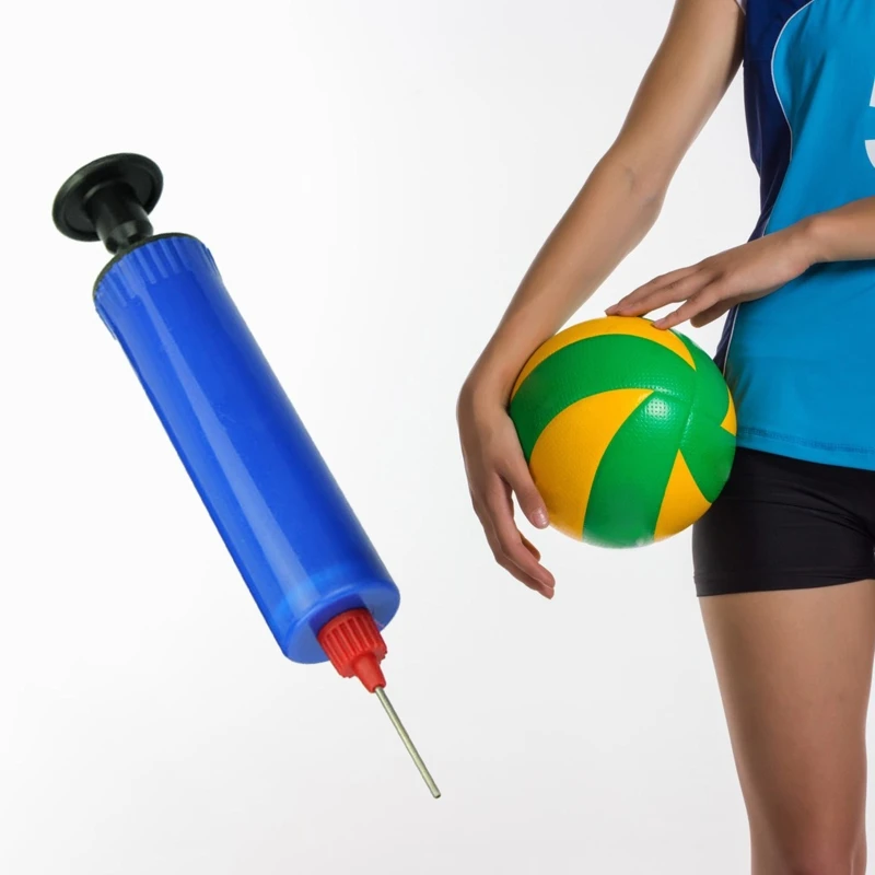 Шариковый насос, портативный пластиковый воздушный насос с иглой для шарикового насоса для баскетбольных, футбольных, волейбольных мячей
