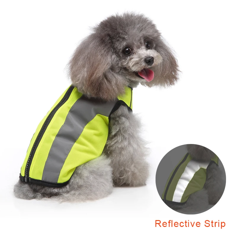 Шлейка для домашних животных, светоотражающий жилет для собак, высокая видимость Для пеших прогулок, прогулочная куртка для маленьких собак, одежда для щенка бульдога