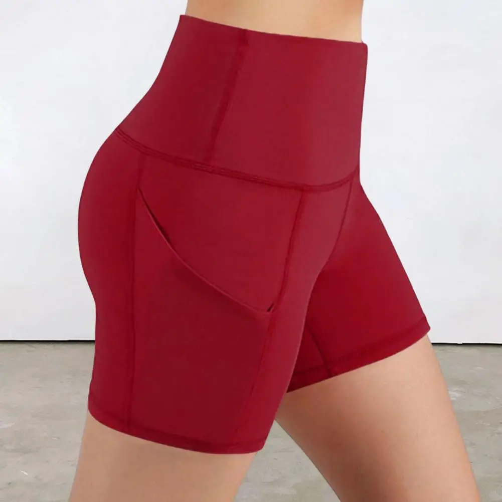 Шорты для йоги, Противоударные женские спортивные шорты, облегающие спортивные штаны для фитнеса, дышащие Женские спортивные штаны для бега Изображение 2 