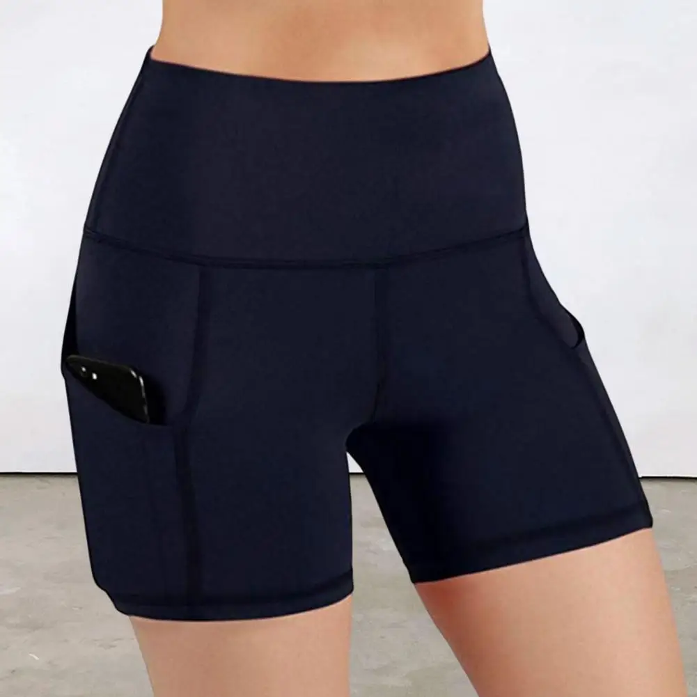 Шорты для йоги, Противоударные женские спортивные шорты, облегающие спортивные штаны для фитнеса, дышащие Женские спортивные штаны для бега Изображение 3 