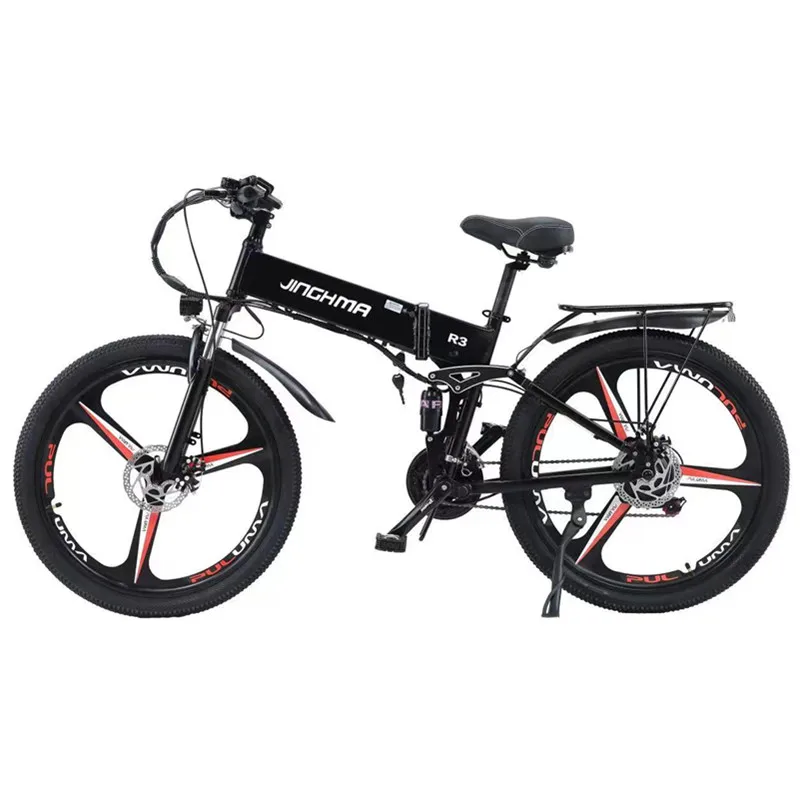 Электрический горный велосипед R3, двухколесные электровелосипеды 800 Вт 48 В 12,8 АЧ, 45 км / ч, Мощный складной электровелосипед