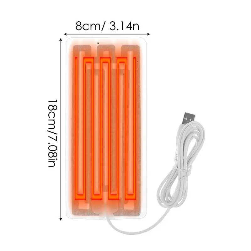 Электрический нагреватель ткани 5 В USB, нагревательная прокладка, быстрый нагрев, электрическая нагревательная пластина, безопасный быстрый нагрев для теплой одежды, электронная Изображение 5 