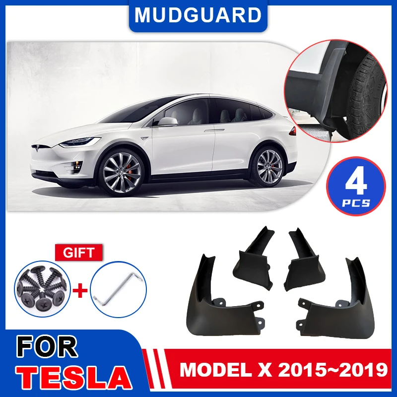 для Tesla Model X 2015 2016 2017 2018 2019 Брызговики, брызговики на крыло, брызговики, аксессуары для чехлов