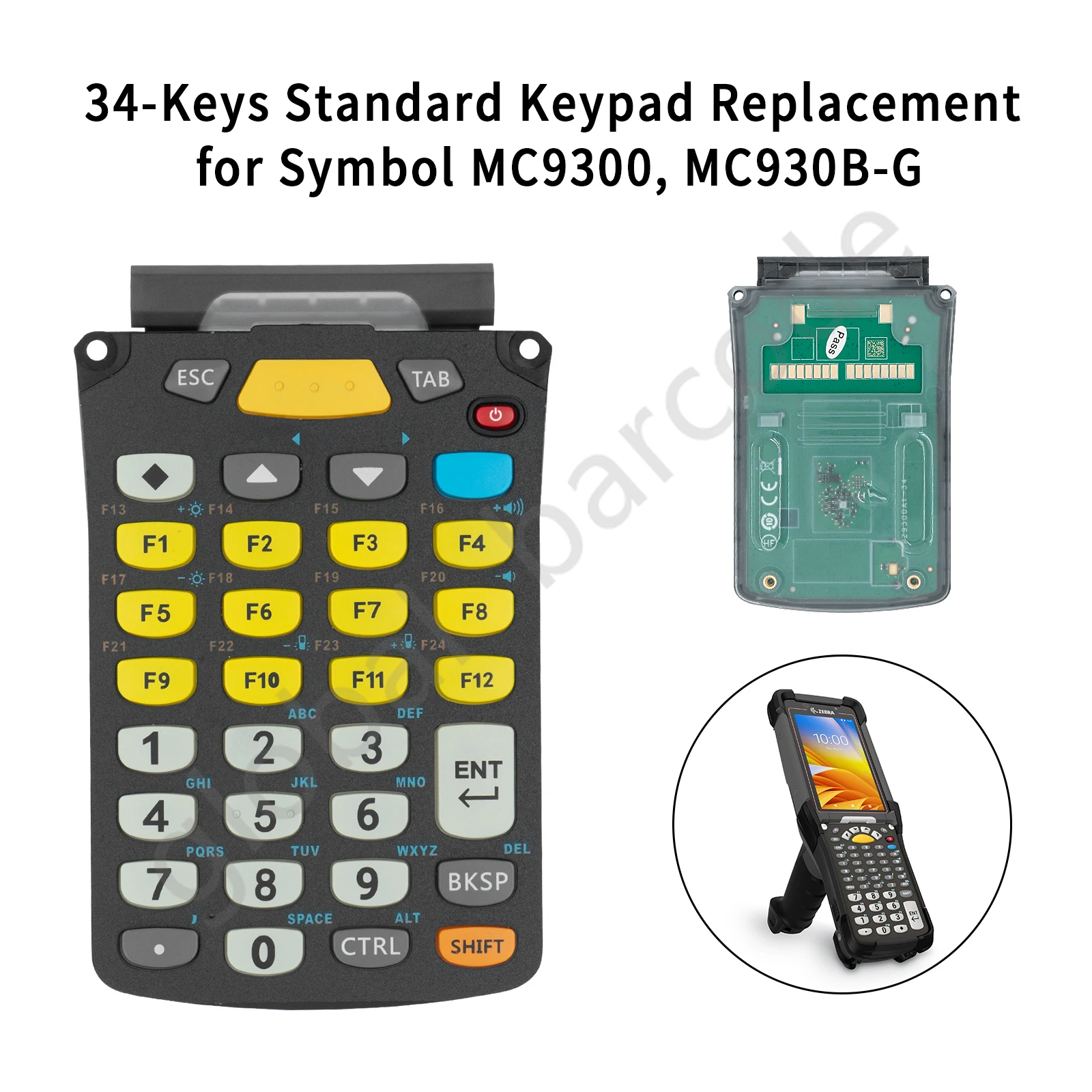 для мобильного терминала Symbol Zebra MC9300 MC930B-G Стандартная клавиатура с 34 клавишами