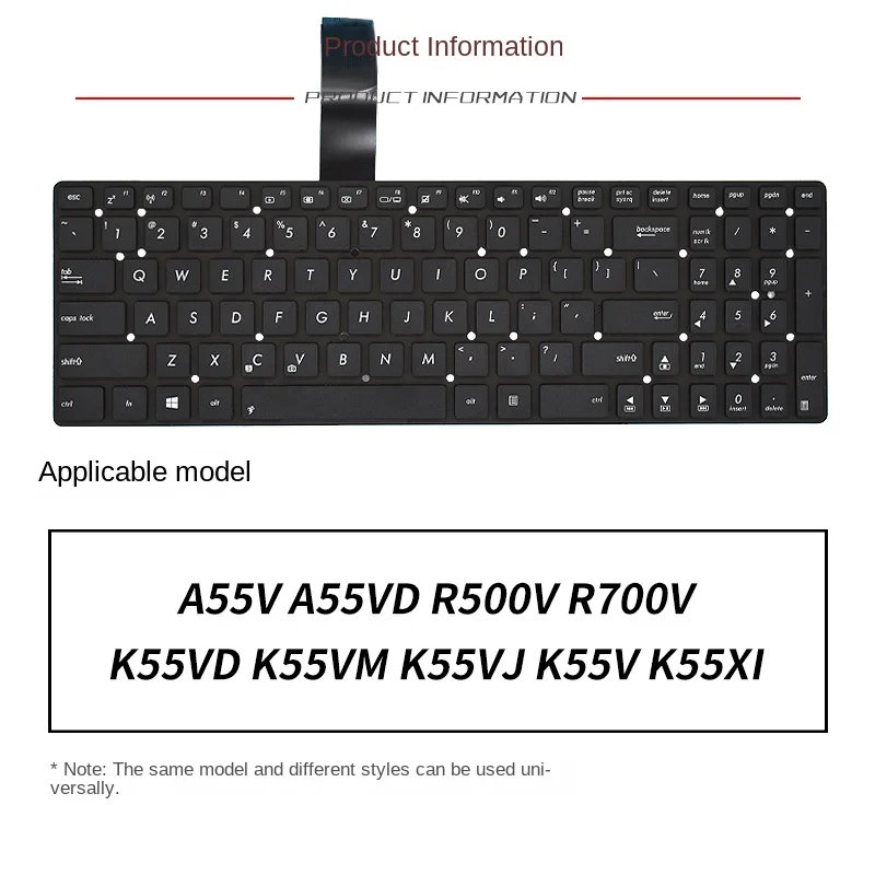 замените костюм для клавиатуры ноутбука ASUS A55V A55VD R500V R700V K55VD K55VM K55VJ K55XI