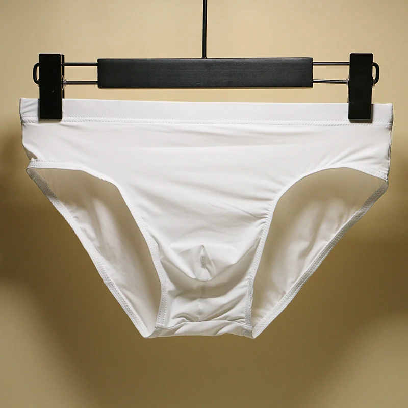 модные мужские сексуальные полупрозрачные трусы-бикини с низкой посадкой, 1 шт., бесшовное мужское нижнее белье, U-выпуклые трусики-мешочки, шорты