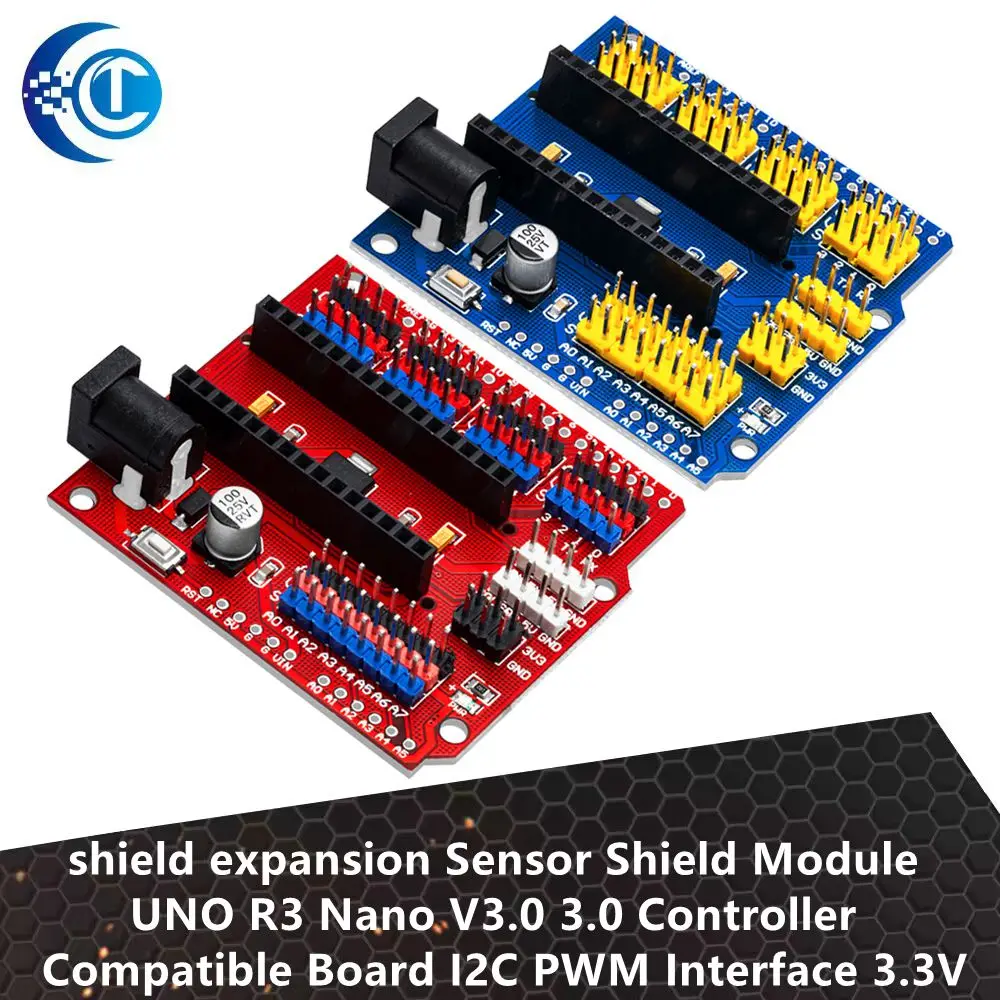 модуль защиты Датчика расширения shield Для UNO R3 Nano V3.0 3.0 Совместимая С Контроллером Плата I2C PWM Интерфейс 3.3 В