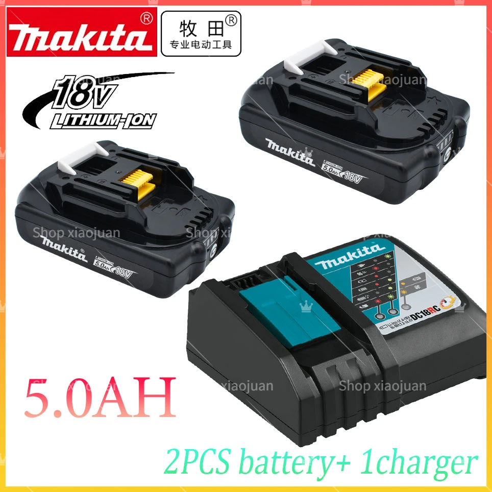 оригинальный Литий-ионный аккумулятор Makita 18V 5.0Ah BL1830 BL1815 BL1860 BL1840 194205-3 Для Замены Аккумулятора электроинструмента Изображение 0 