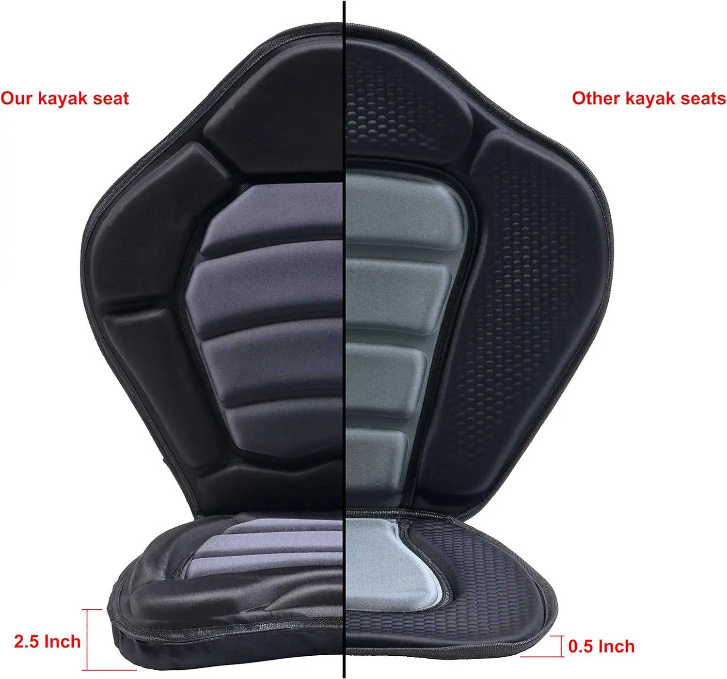 толстое эргономичное сиденье для каяка с сумкой для хранения Изображение 2 
