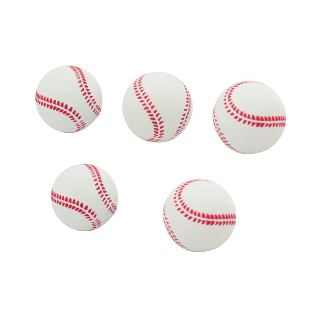 тренировочный бейсбольный резиновый мяч для отскока, 5 шт., Официальный размер и вес, одобренный для тренировок начинающих спортсменов. Изображение 0 