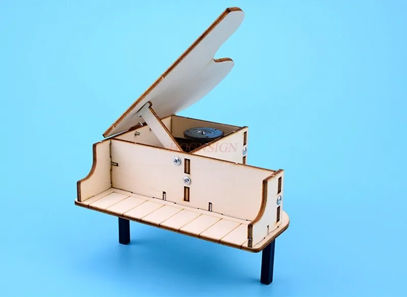 физическая музыкальная шкатулка для фортепиано Материал упаковка технология производства небольшое изобретение студенческая музыка музыкальная шкатулка вокальные игрушки ручной работы