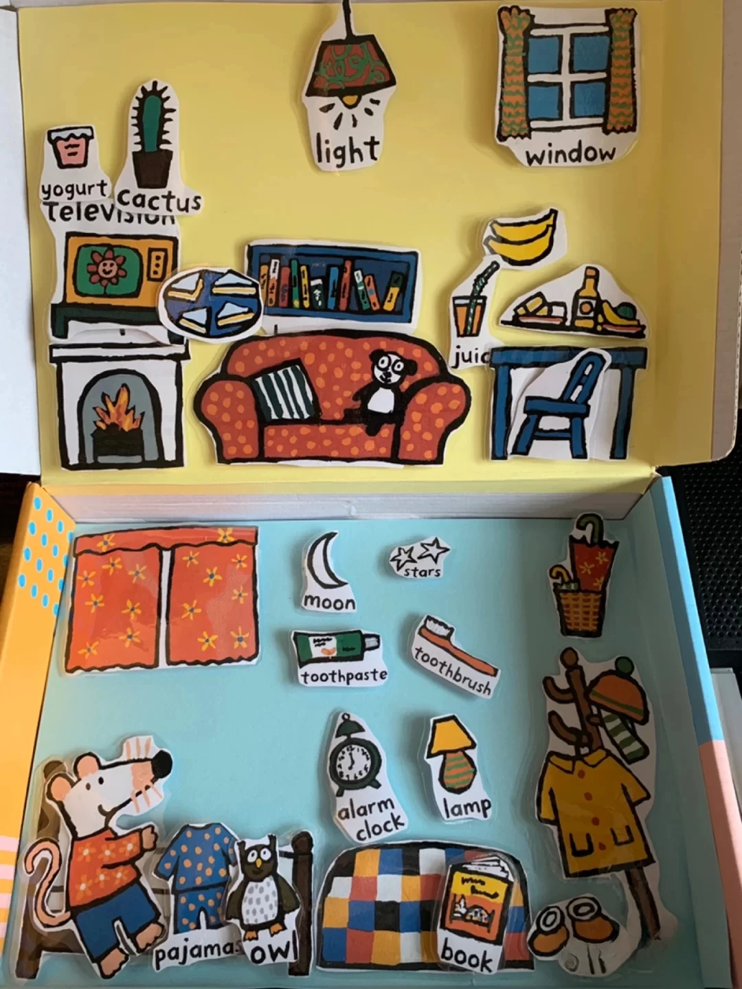 【Тихая книга】 Мышь Бобо Английская книжка с картинками расширяет возможности семьи, реквизит для раннего обучения, коробка для настольной игры, интерактивная тихая книга, оригинал